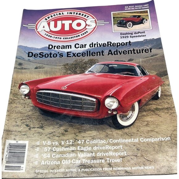 vintage special interest autos magazine October 1993 dream car 1920-1970 READ - Picture 1 of 4